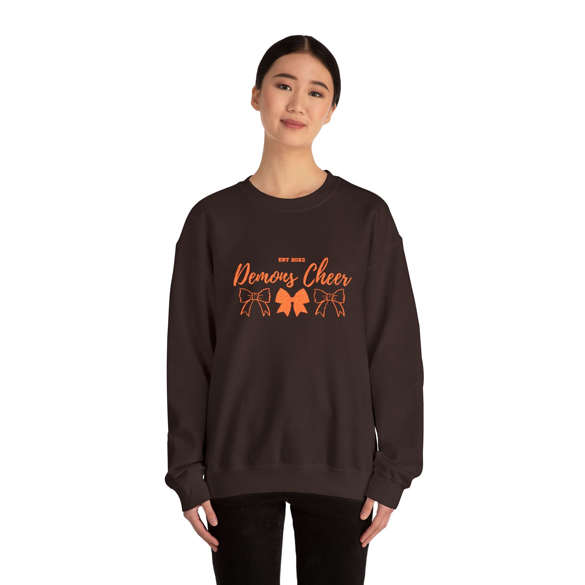 Demons Cheer Embroidered Crewneck