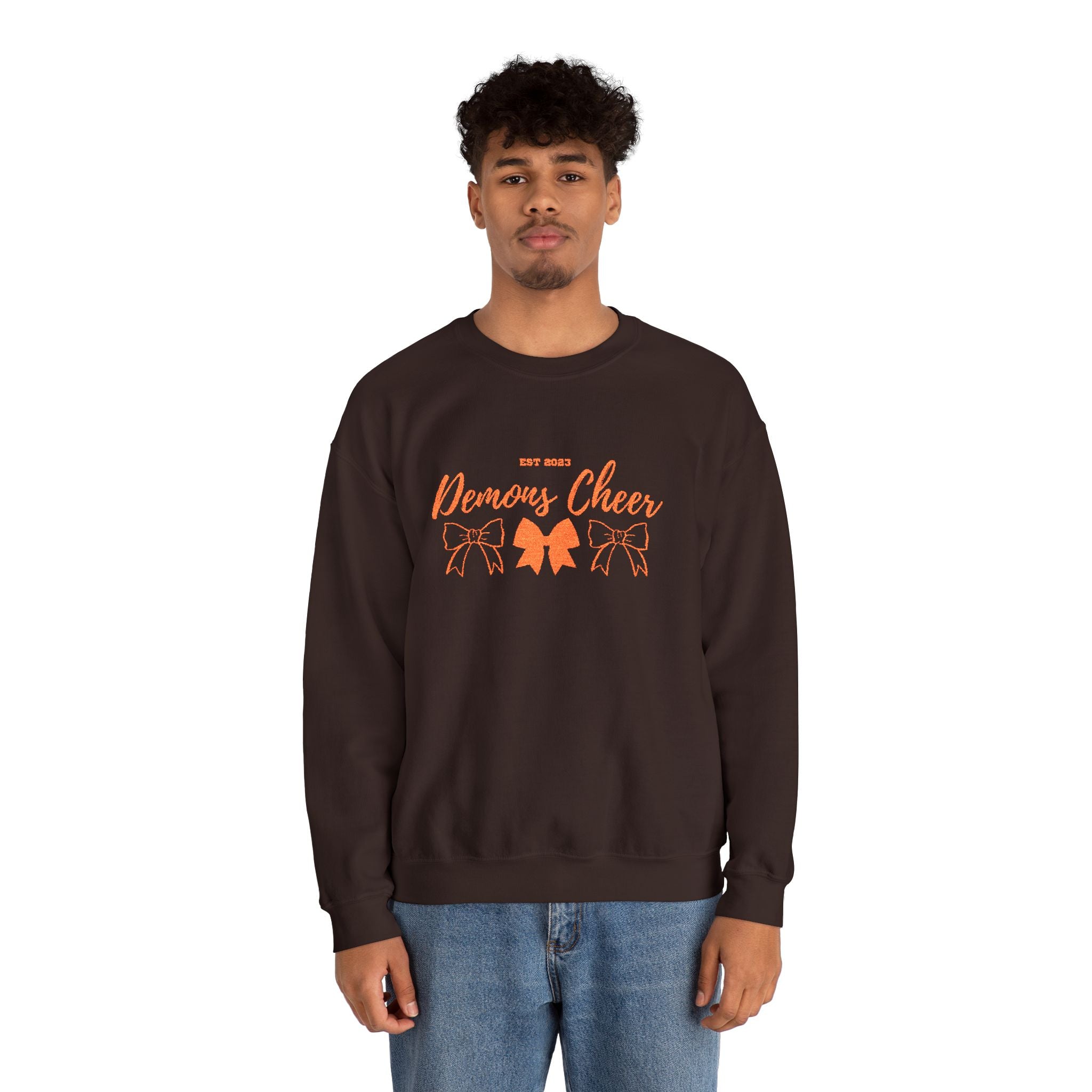 Demons Cheer Embroidered Crewneck