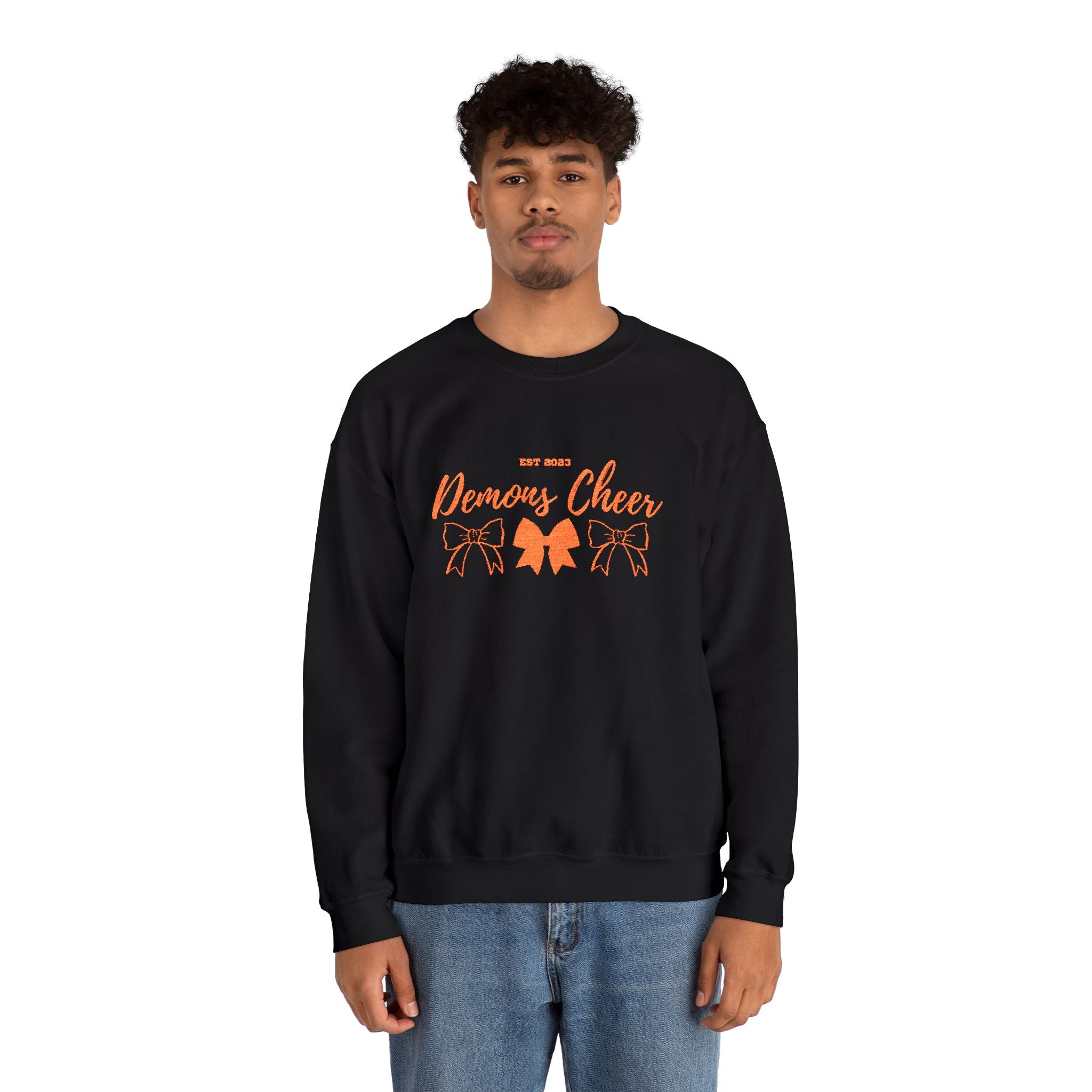 Demons Cheer Embroidered Crewneck