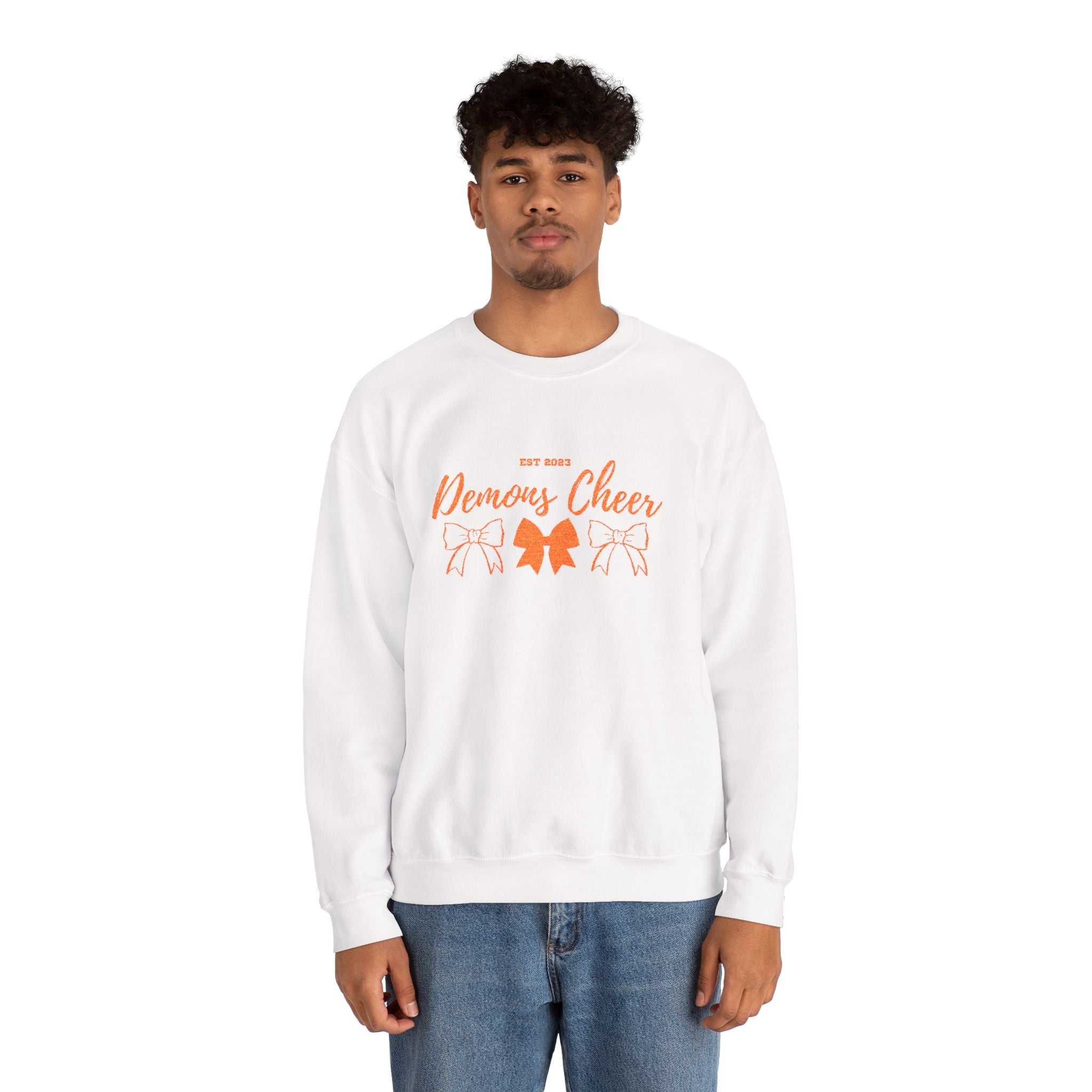Demons Cheer Embroidered Crewneck