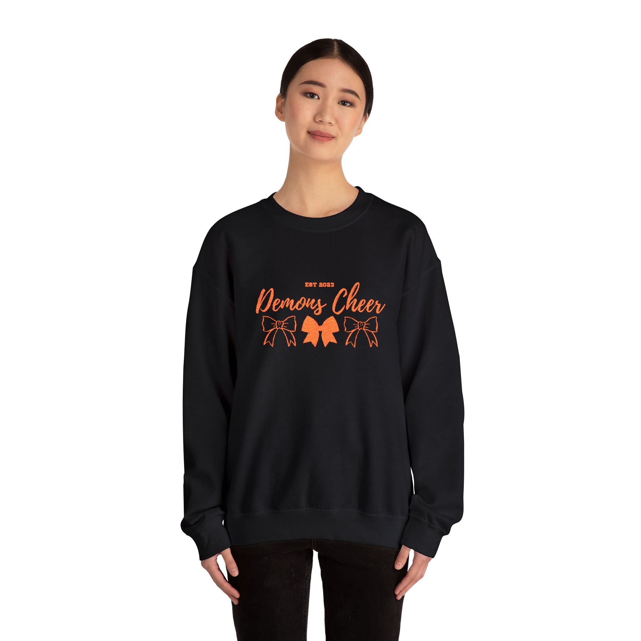 Demons Cheer Embroidered Crewneck